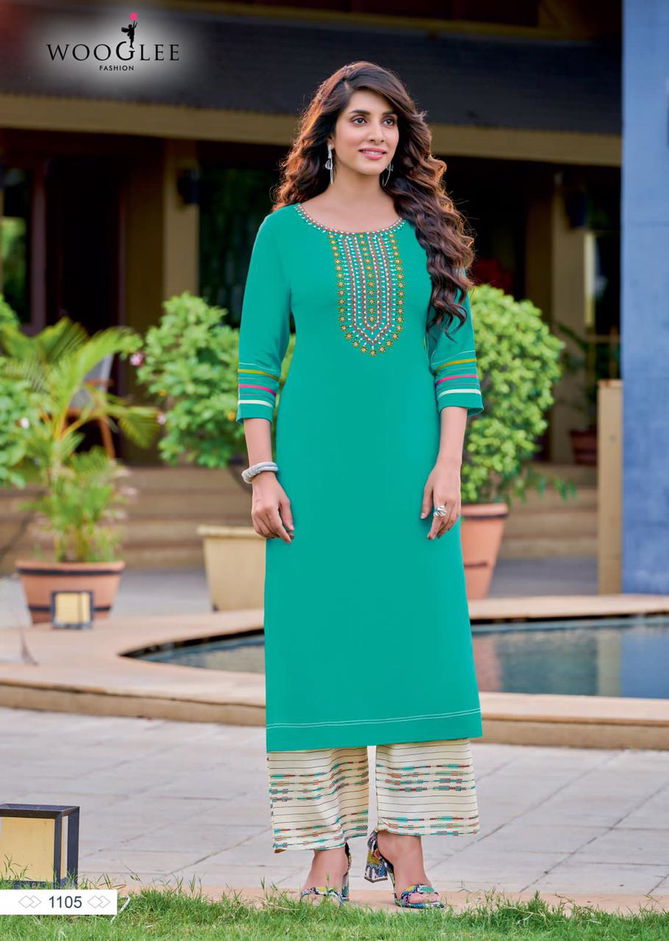 Wooglee Celebration 16 Regular Wear Wholesale Kurti With Bottom